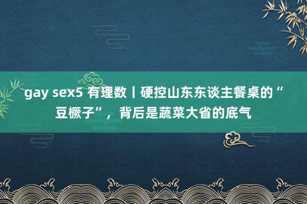 gay sex5 有理数丨硬控山东东谈主餐桌的“豆橛子”，背后是蔬菜大省的底气