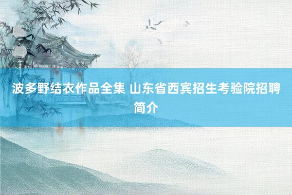 波多野结衣作品全集 山东省西宾招生考验院招聘简介