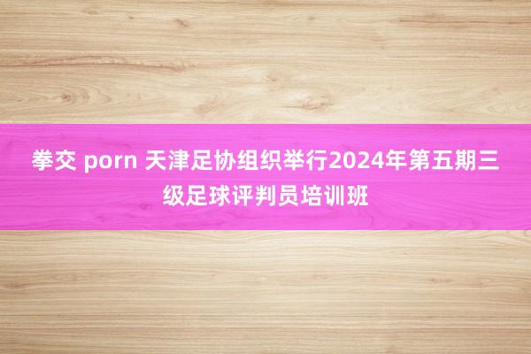 拳交 porn 天津足协组织举行2024年第五期三级足球评判员培训班